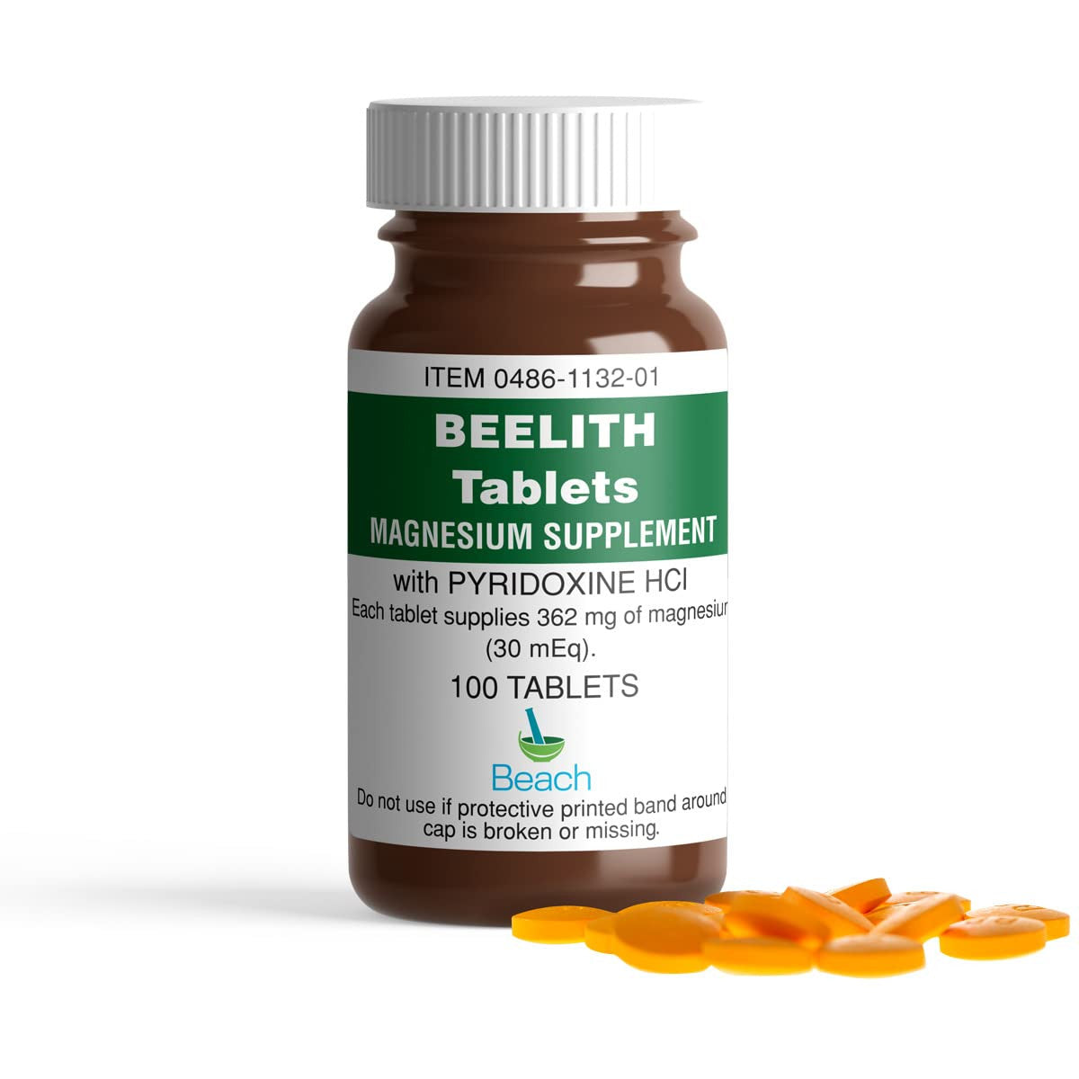 Beelith Tablets Magnesium Supplement With And Pyridoxine Hcl, 100 Each